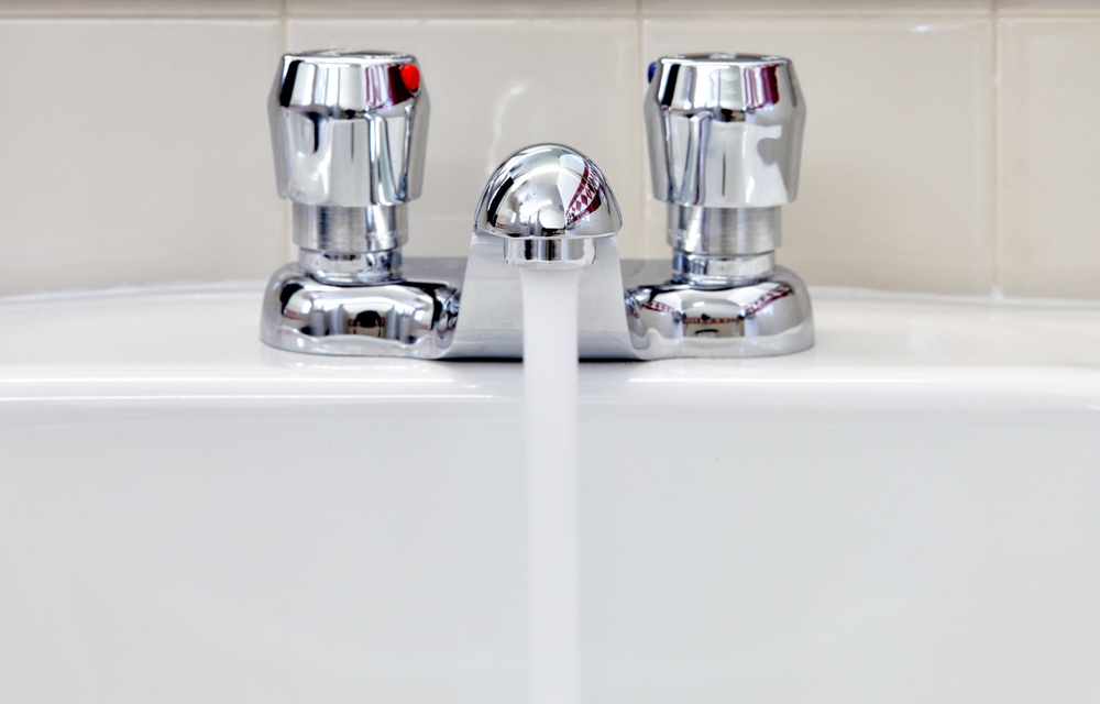 Washing hands at the sink